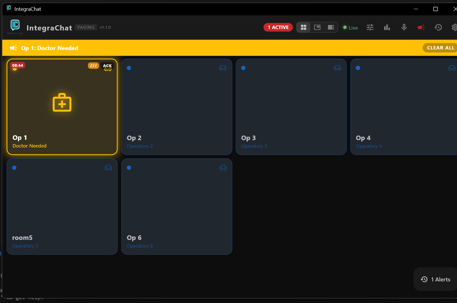 IntegraChat room grid